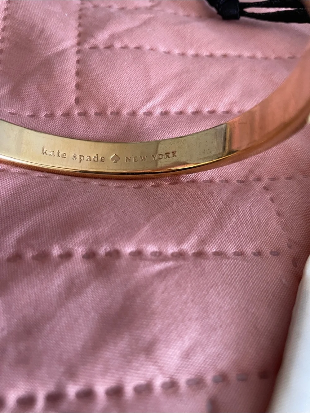 kate spade Gold-Tone Multicolor Enamel Chevron Bangle  Worn 2-3 Times No Callout - Picture 4 of 6